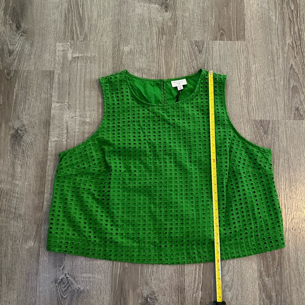 Kate Spade New York x Target Eyelet Shell Tank Top Green plus size - Picture 11 of 11